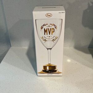 NWT MVP more vino please wine glass